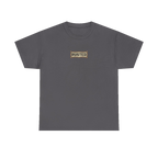 RESPECT THE IRON chest badge on a charcoal tee