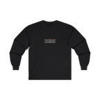 TRUST THE RUST chest badge on a black long sleeve