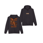 TRUST THE RUST blade dozer black hoodie, front and back