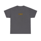 TRUST THE RUST chest badge on a charcoal tee