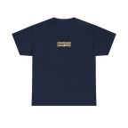 RESPECT THE IRON chest badge on a navy tee