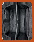 Insulated compartment with removable divider and mesh side pocket