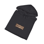 Folded charcoal heather TRUST THE RUST blade dozer hoodie