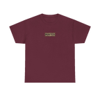 RESPECT THE IRON chest badge on a maroon tee
