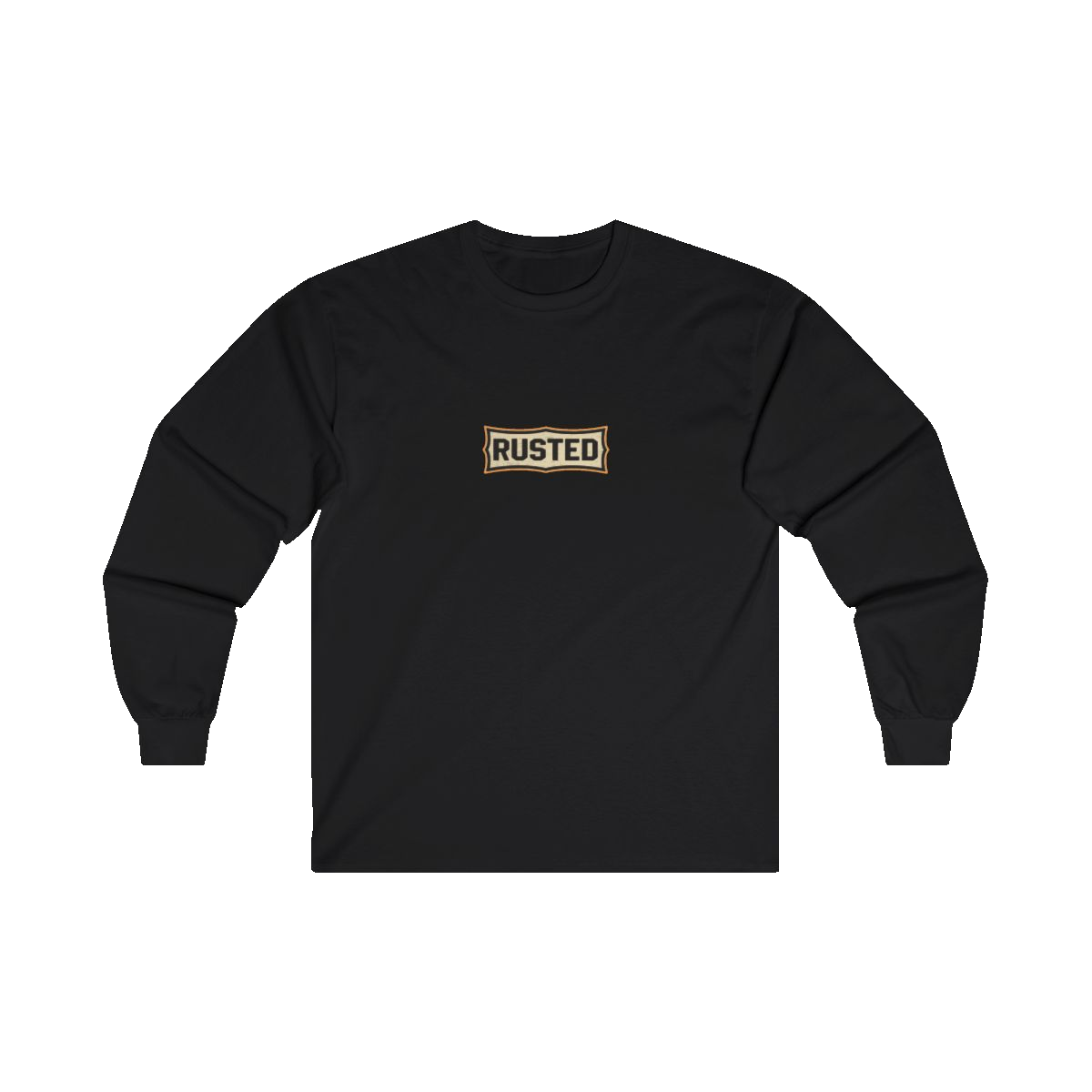 RESPECT THE IRON chest badge on a black long sleeve