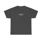 RESPECT THE IRON chest badge on a dark heather tee