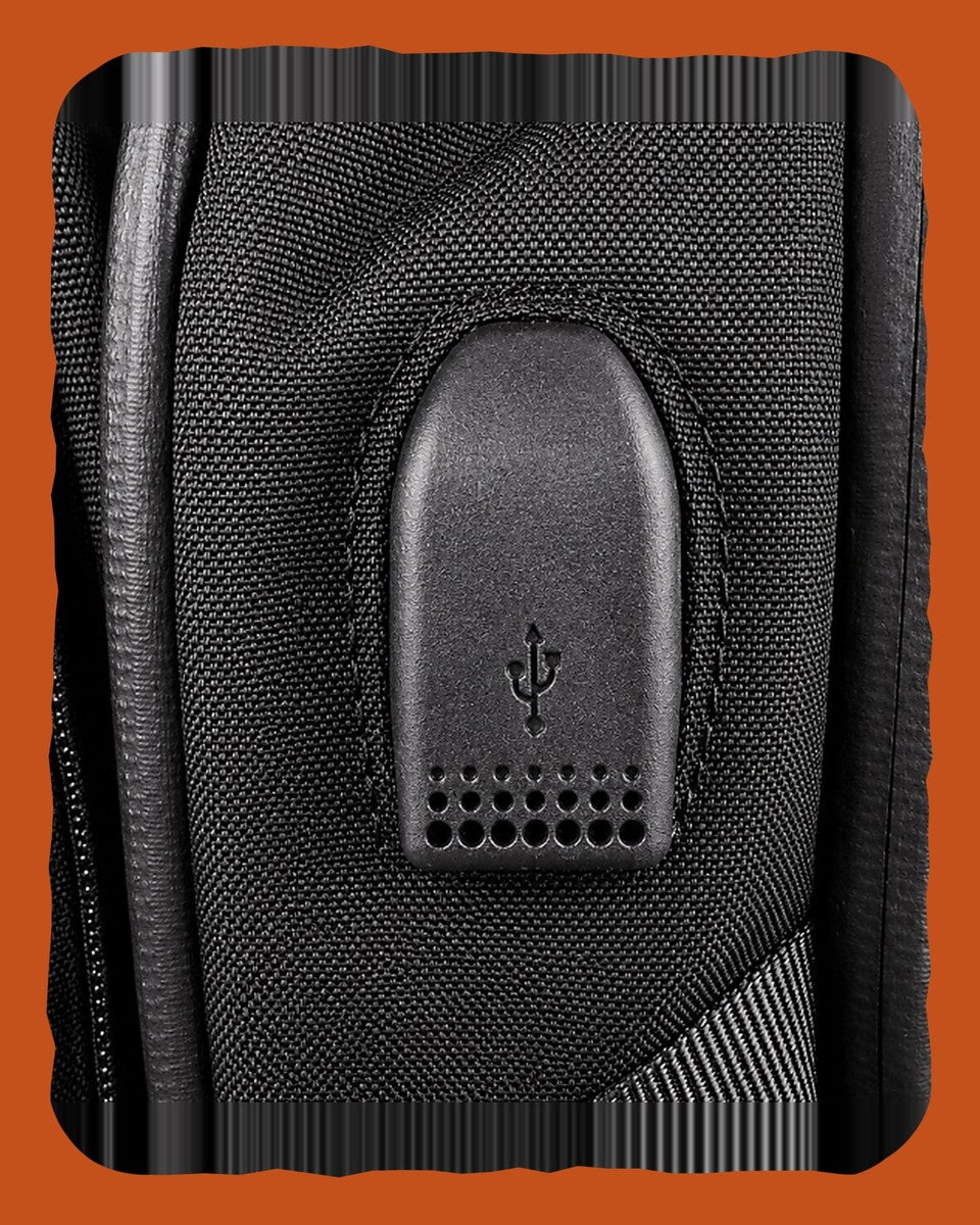 USB pass-through port on the RUSTED Crew Pack