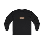 TRUST THE RUST chest badge on a black long sleeve