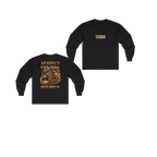 RESPECT THE IRON crawler dozer black long sleeve, front and back