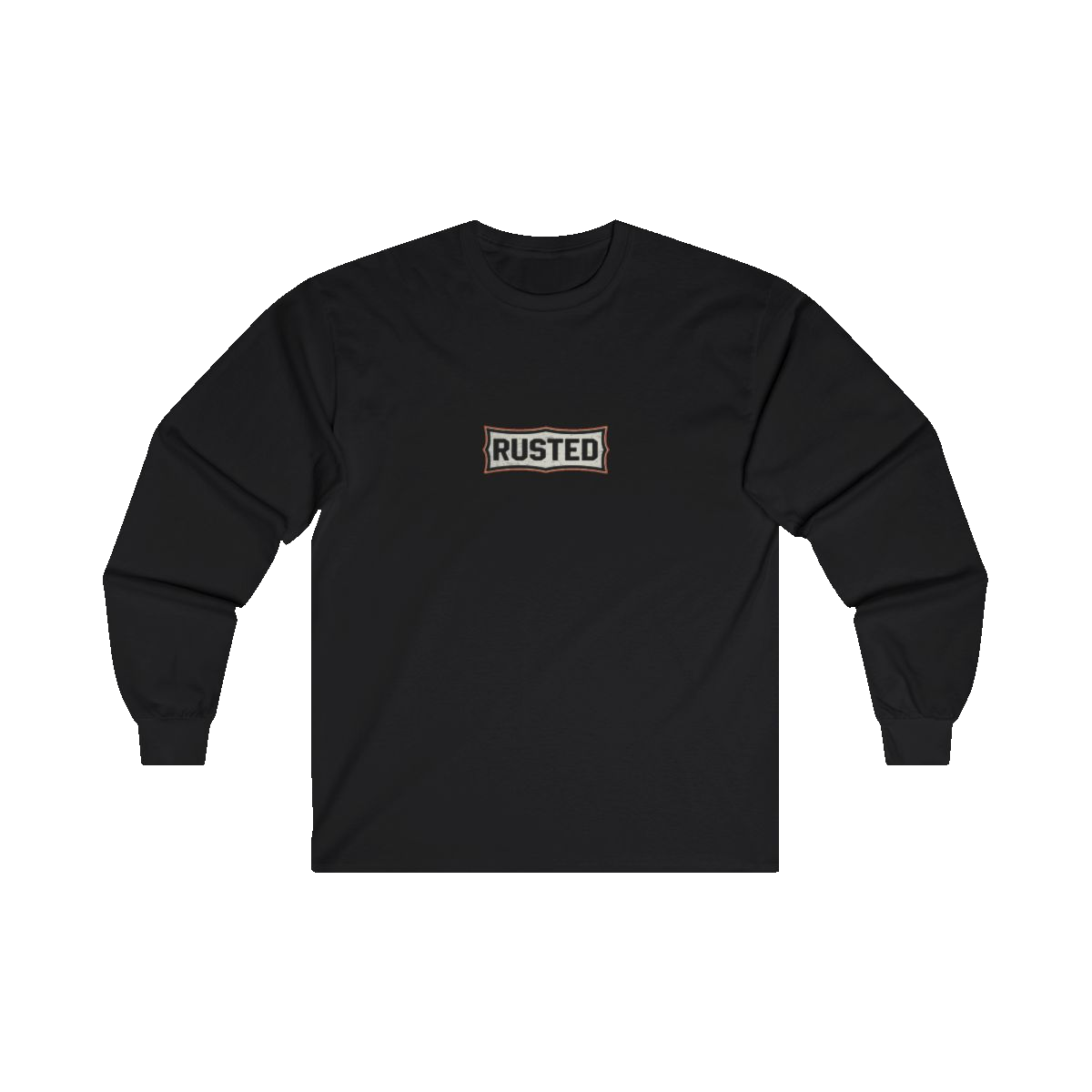 RESPECT THE IRON chest badge on a black long sleeve