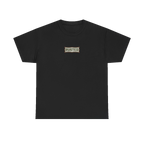 TRUST THE RUST chest badge on a black tee