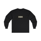 TRUST THE RUST chest badge on a black long sleeve